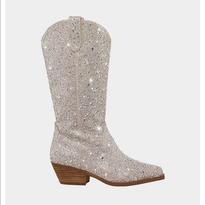 Betsey Johnson Rhinestone Boots Size 10